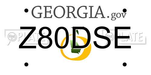 Z80DSE Georgia License Plate