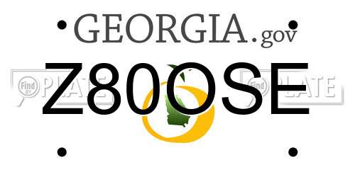 Z80OSE Georgia License Plate