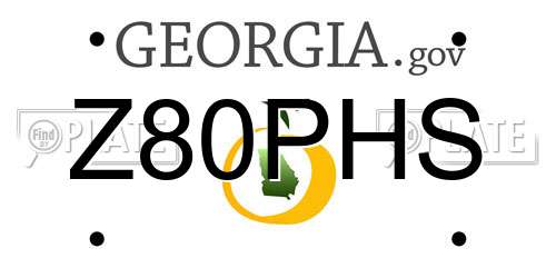 Z80PHS Georgia License Plate