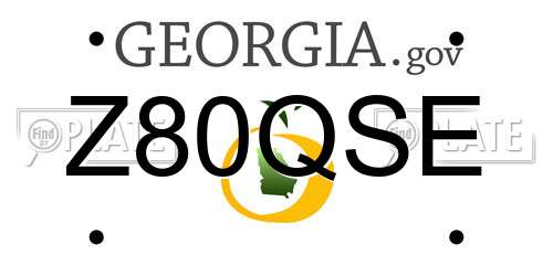 Z80QSE Georgia License Plate