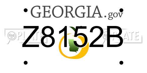 Z8152B Georgia License Plate