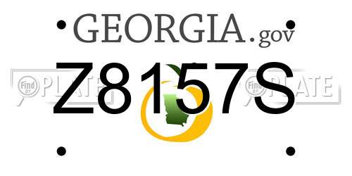 Z8157S Georgia License Plate
