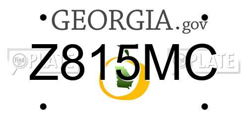 Z815MC Georgia License Plate