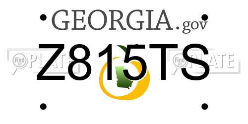 Z815TS Georgia License Plate