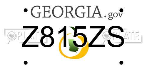Z815ZS Georgia License Plate