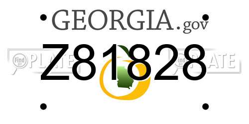 Z81828 Georgia License Plate