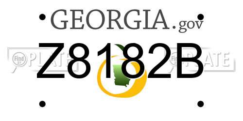 Z8182B Georgia License Plate