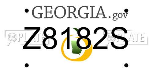 Z8182S Georgia License Plate
