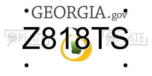 Z818TS Georgia License Plate