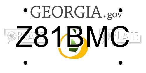 Z81BMC Georgia License Plate
