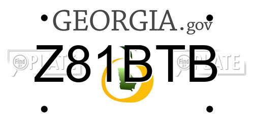 Z81BTB Georgia License Plate