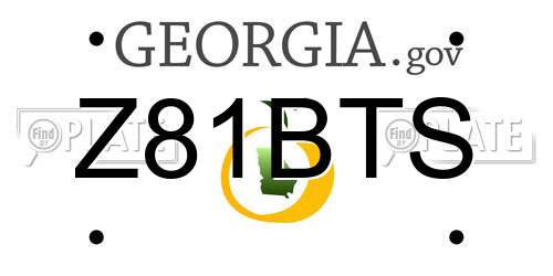 Z81BTS Georgia License Plate