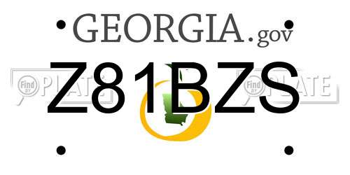Z81BZS Georgia License Plate