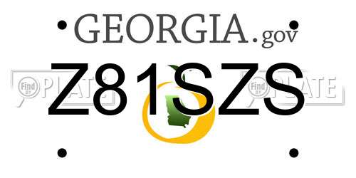Z81SZS Georgia License Plate