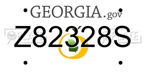 Z82328S Georgia License Plate