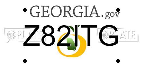 Z82ITG Georgia License Plate