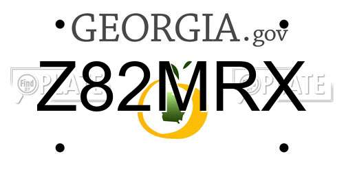Z82MRX Georgia License Plate