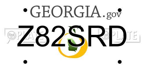 Z82SRD Georgia License Plate