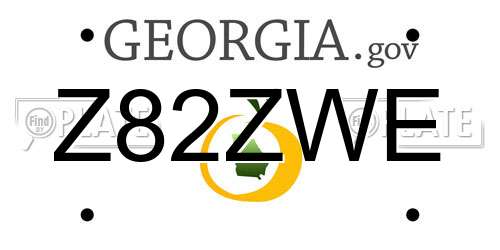 Z82ZWE Georgia License Plate