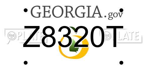 Z8320T Georgia License Plate