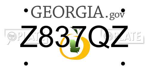 Z837QZ Georgia License Plate