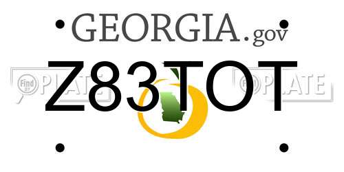 Z83TOT Georgia License Plate