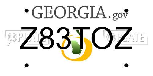 Z83TOZ Georgia License Plate