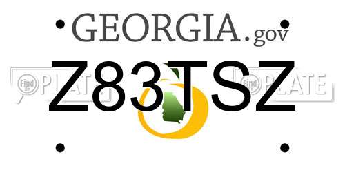 Z83TSZ Georgia License Plate