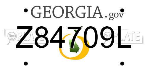 Z84709L Georgia License Plate