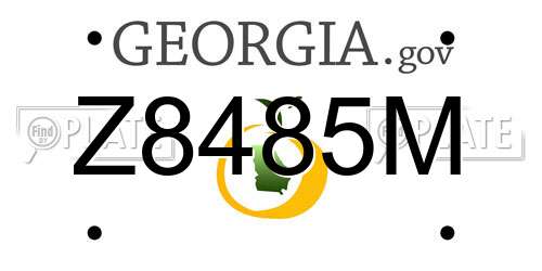 Z8485M Georgia License Plate
