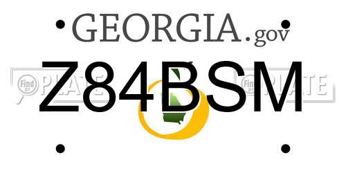 Z84BSM Georgia License Plate