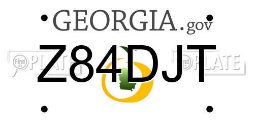 Z84DJT Georgia License Plate