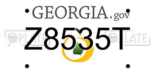 Z8535T Georgia License Plate