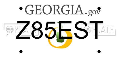 Z85EST Georgia License Plate