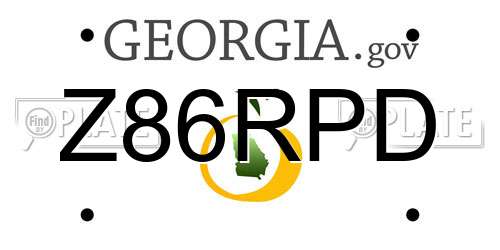 Z86RPD Georgia License Plate