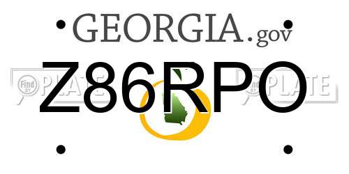 Z86RPO Georgia License Plate