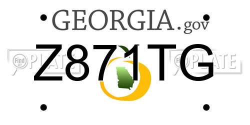 Z871TG Georgia License Plate