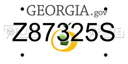Z87325S Georgia License Plate