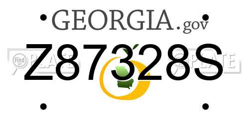 Z87328S Georgia License Plate