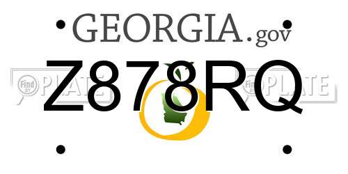 Z878RQ Georgia License Plate