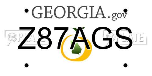Z87AGS Georgia License Plate