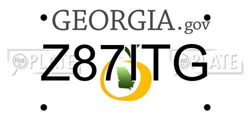 Z87ITG Georgia License Plate