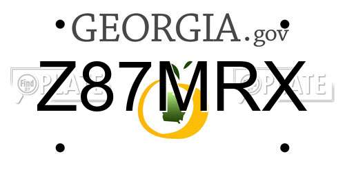 Z87MRX Georgia License Plate