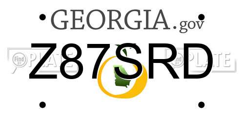 Z87SRD Georgia License Plate