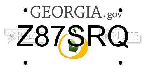 Z87SRQ Georgia License Plate