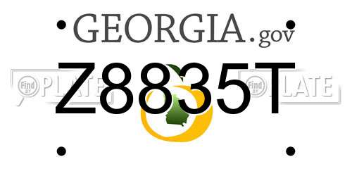 Z8835T Georgia License Plate