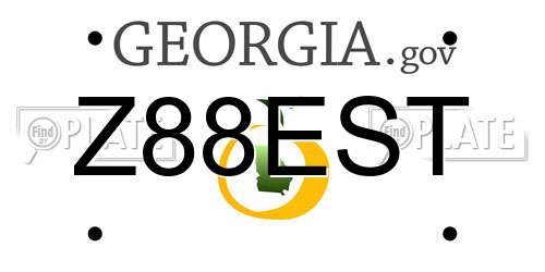 Z88EST Georgia License Plate