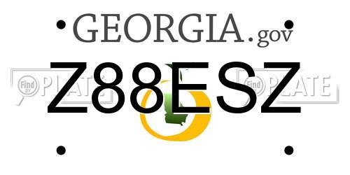 Z88ESZ Georgia License Plate