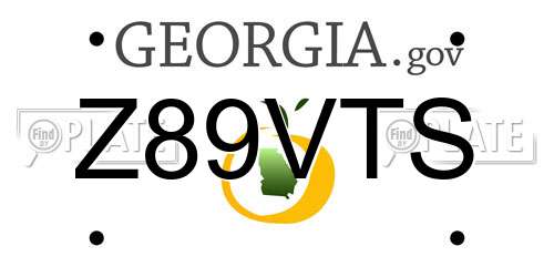 Z89VTS Georgia License Plate