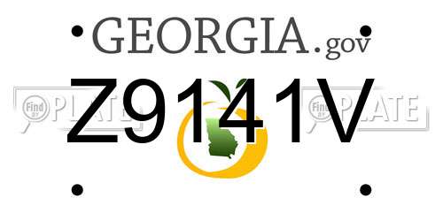 Z9141V Georgia License Plate
